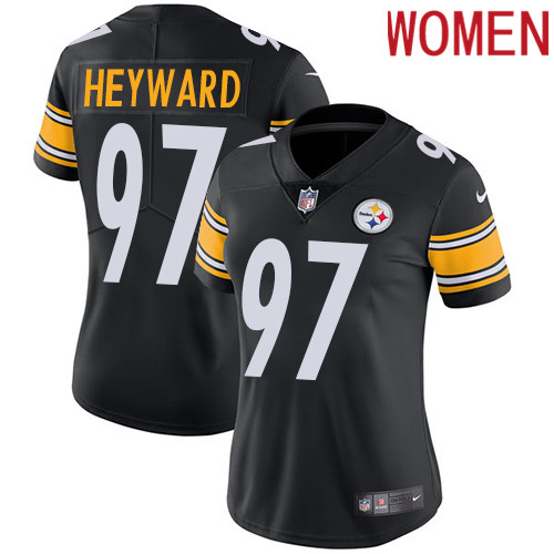 2019 Women Pittsburgh Steelers 97 Heyward Black Nike Vapor Untouchable Limited NFL Jersey